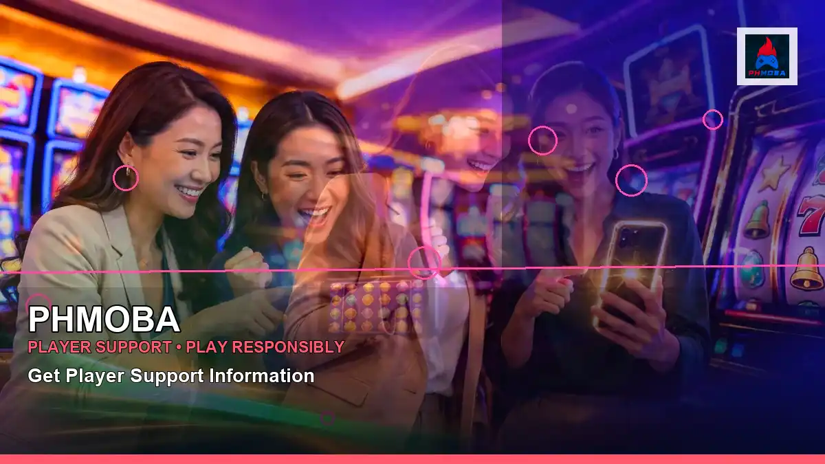 PHMOBA party online slot games featuring an adult Filipina casino host with a right-diagonal composition