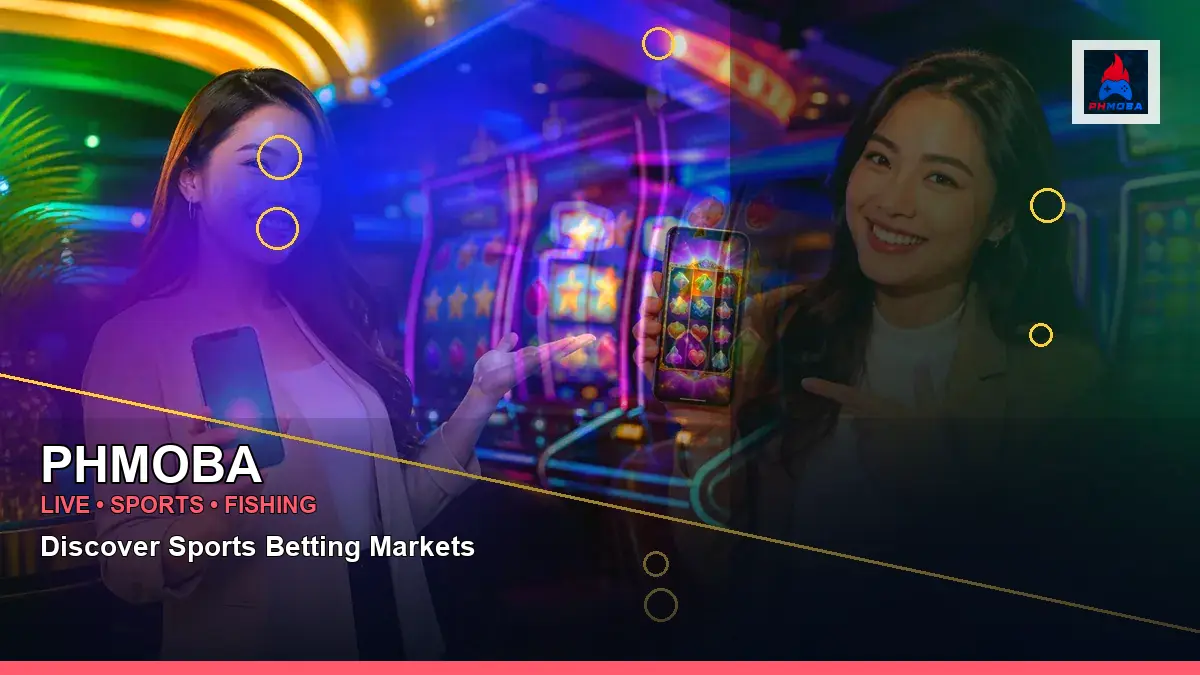 PHMOBA lucky reels online slot games featuring an adult Filipina casino host with a left close-up composition
